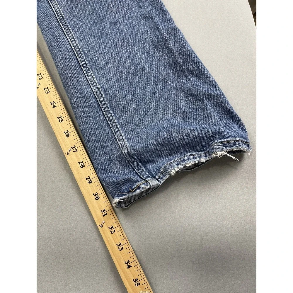 Abercrombie‎ & Fitch The 70s Vintage Flare Ultra High Rise Blue Jeans 32 14R